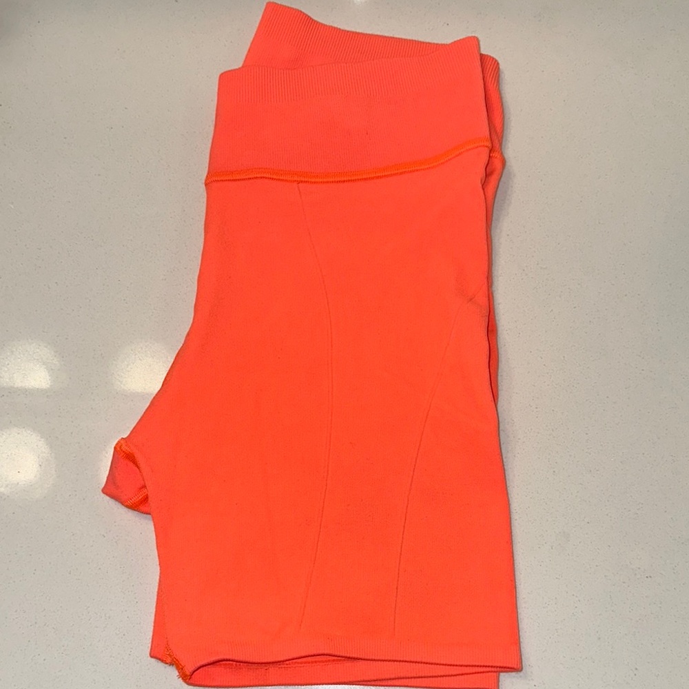 FP Bright Orange biker shorts
